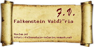 Falkenstein Valéria névjegykártya